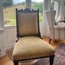 Vintage Solid Wood Upholstered Armchairs Image 5