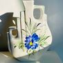 Large Vintage Hand Painted Ceramic Vase Sculptural Continental Floral Design 31cm Image 7