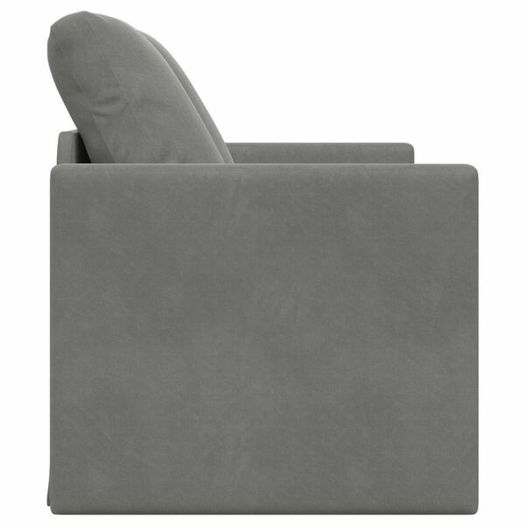 Folding Sofa Bed Dark Grey 122 x 70 x 60 cm Velvet