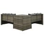 4 Piece Garden Lounge Set with Cushions Poly Rattan Grey Image 7
