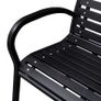 Garden Bench 125 cm Steel and WPC Black Image 3