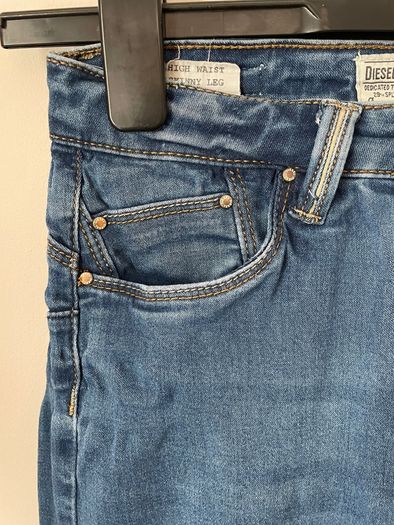 DIESEL JEANS High Waist Skinny Leg Bum Lift Blue Size 26/32!