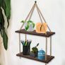 BRAND NEW Floating Wall Hanging Shelves Wood Storage Rack Home Decor Plants Photos Decorations Display Image 3