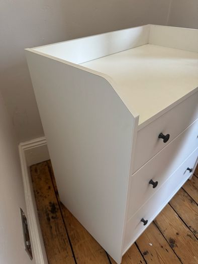 IKEA HAUGA White 3-Drawer Dresser