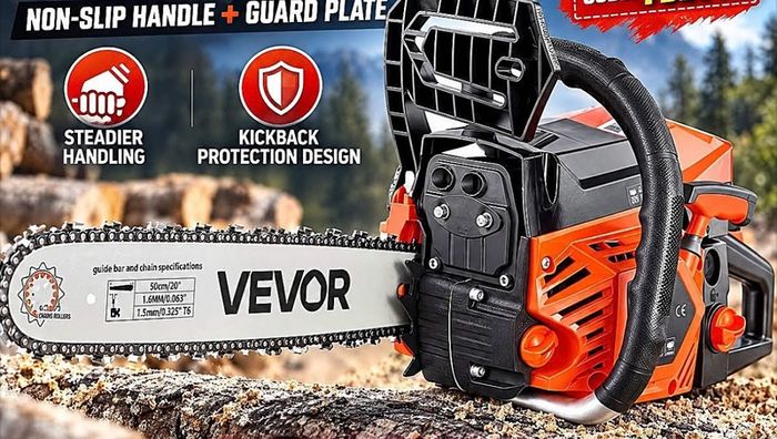 New Powerful  62 cc petrol  Chainsaw, 20 inch petrol mix Powered Chainsaw, 3.6 HP Power Chain Saw with Non-Slip Handle, petrol Powered Chainsaws with Dual Fuel Tanks, For Wood Cutting, Tree Trimming, and Land Clearing