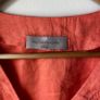 Paul Costelloe Living Studio 100% Linen Coral V Neck Top Blouse Image 3