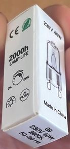 (Move out sell-see my other low priced ads) G9 Halogen Dimmable Capsule Bulb 40W