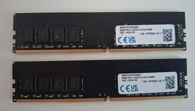 Sk Hynix 16GB (2 x 8GB) DDR4 PC4-19200 - 2400MHz DIMM Desktop Gaming Memory