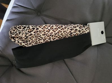 2x elastic headband NEW black and animal print
