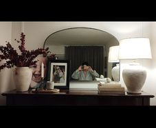 Metal frame wall mirror