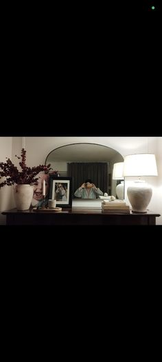 Metal frame wall mirror