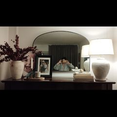 Metal frame wall mirror