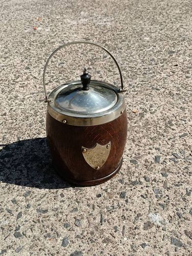 Solid Oak Art Deco Ice Bucket