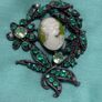 Brooch - Vintage Cameo and Crystal Image 5