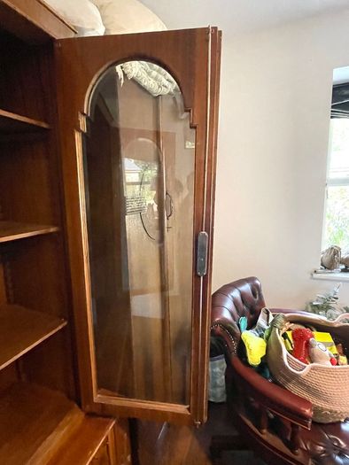 Vintage Tall Lockable Display Cabinet / Sideboard