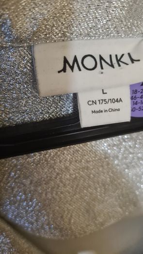 Monkl Shimmer Party Top Size Large