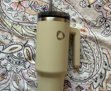 Stainless Steel Insulated Travel Mug with Straw