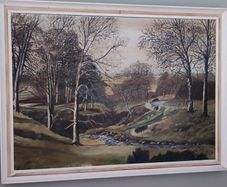 A very old hand-painted painting on canvas