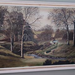 A very old hand-painted painting on canvas
