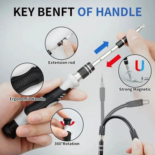 115-in-1 Magnetic Precision Screwdriver Set Hex Torx Device Bits Kit Repair M6Z7