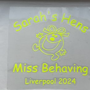 Little Miss Behaving DIY iron on decal