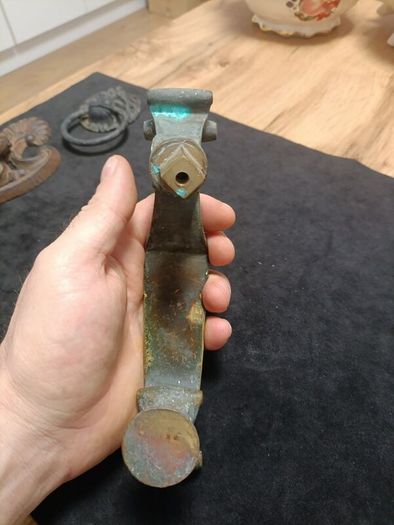 Heavy Vintage Brass Scrolling Door Knocker Great Patina