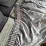 Velvet grey beautiful long curtains (pair) Image 4