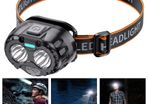 LED Headlamp Torch USB-C Rechargeable Motion Sensor Waterproof Running Cycling