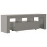 TV Cabinet with LED Lights High Gloss Grey 130x35x45 cm Image 3