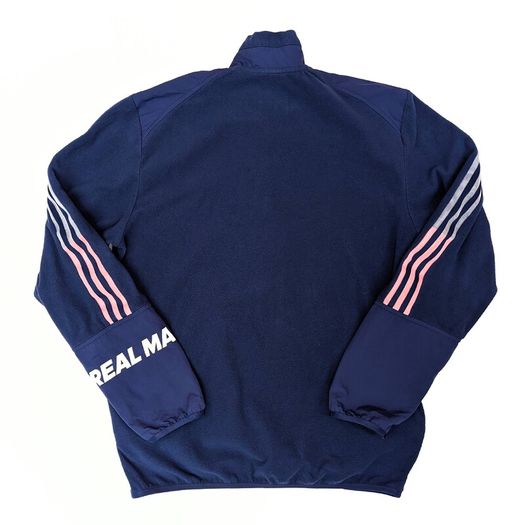 FREE POST Real Madrid adidas Football Sweatshirt 2020 / 21 (M) [Very Good] Half Zip Jumper