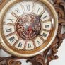 Vintage  Highly Ornated gold tone Wall Clock  quartz size 68x39cm Image 2