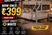Triple Bunk Bed  Double Bottom Bed  ONLY 399