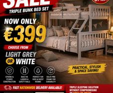 Triple Bunk Bed  Double Bottom Bed  ONLY 399