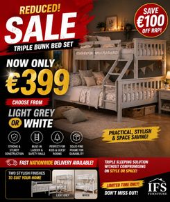 Triple Bunk Bed  Double Bottom Bed  ONLY 399