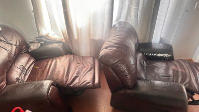 2 Leather Recliner Chairs