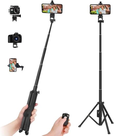 2in1 Portable Mini Cellphone Selfie Stick Tabletop Tripod With Remote Controller