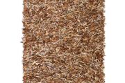 Shaggy Rug Genuine Leather 190x280 cm Tan