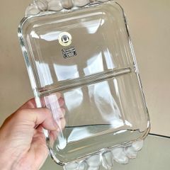 Mid Century Walther Crystal Glass Dish, Vintage West Germany