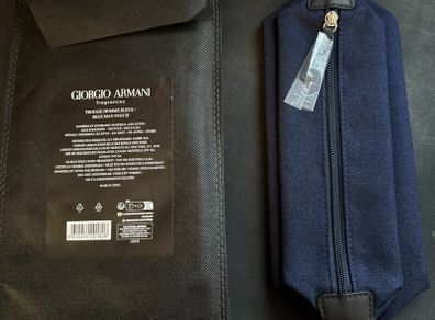 Giorgio Armani Fragrances TROUSSE HOMME BLUE MAN POUCH with Dust bag