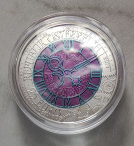 Austria 25 Euro Silver/Niobium (.900) Proof Coin 2016 - Time - Silver Niobium Series