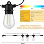 LED Festoon Lights Outdoor String Lights 120FT with 35 Plastic Bulbs IP65 Festoon Lights Mains Powered Patio Lights for Garden Balcony Party (FREE POSTAGE) Image 6