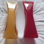 Chandelier. / Coloured glass shade.  red,white & orange Image 3