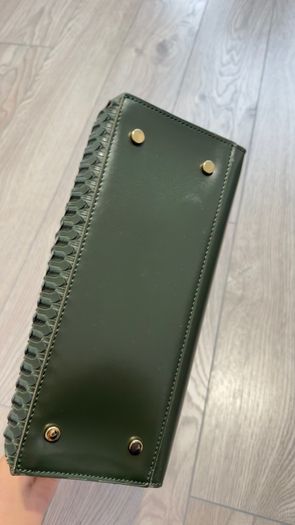 Matmazel Khaki Green Scale Texture Tote Bag 2 Ways