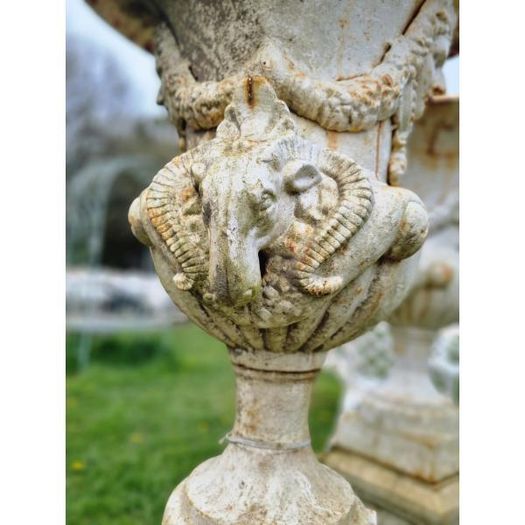 Roman Urns and Pedestals Pair H407