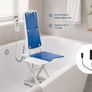 Electric Bath Lift Chair for Elderly  Height Adjustable, Waterproof Bath Seat Lift with Remote Control, 140kg Capacity, Reclining Backrest Image 3