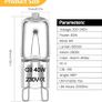 FREE P&P G9 Halogen Bulbs 12 Pack, Premium G9 40W Light Bulbs, Dimmable 230V 2700K Warm White G9 Bulb for Table Lamps, Cabinet Light, Oven, G9 Capsule Bulbs for Lamps Image 2
