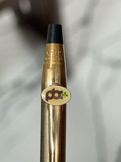 cross pen 10ct gold plated