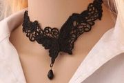 New Victorian butterfly lace necklaces
