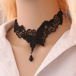 New Victorian butterfly lace necklaces