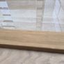 Original IKEA BESTA cabinet door/front panel in discontinued natural oak finish with clear glass centre. Image 4